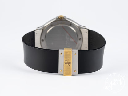 Vintage Hublot MDM Classic Black Dial 18K Gold & SS Quartz Watch 1521.1