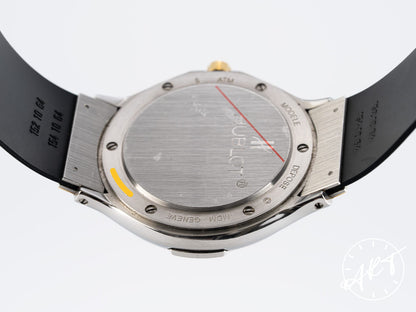 Vintage Hublot MDM Classic Black Dial 18K Gold & SS Quartz Watch 1521.1