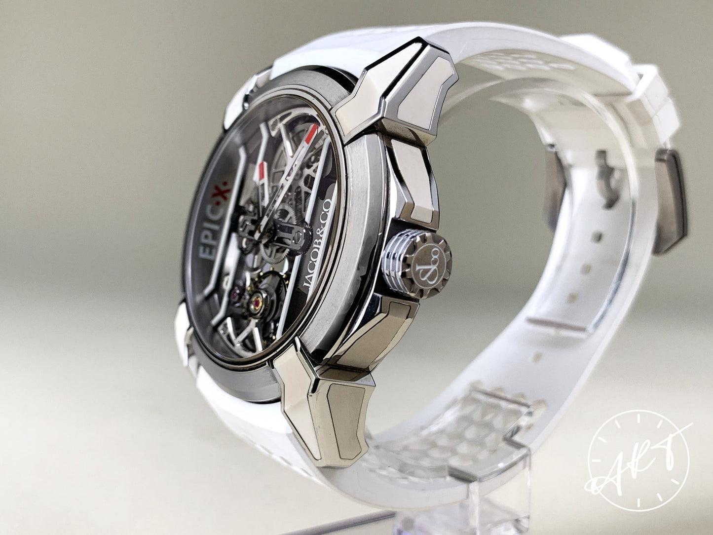 JACOB & Co. Epic X White Dial Titanium Manual Wind Limited Edition Watch EX100