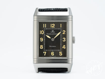 Jaeger-LeCoultre Reverso Grande Taille Black Dial “Shadow” SS Watch 271.8.61 w/Box
