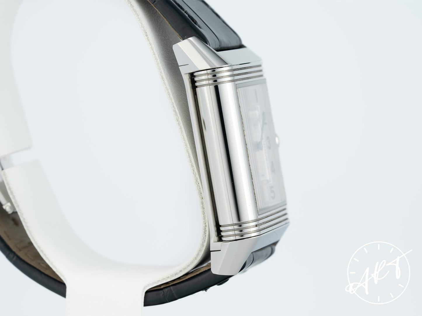 Jaeger-LeCoultre Reverso Classic Duoface Travel Time Day/Night Black & Silver Dial SS Watch Q2458420 BP