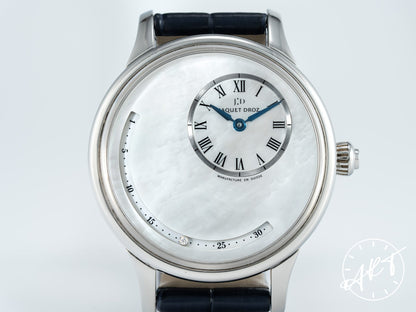 Jaquet Droz Petite Heure Minute MOP Dial SS Auto Watch J021010208 w/ B&P