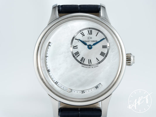 Jaquet Droz Petite Heure Minute MOP Dial SS Auto Watch J021010208 w/ B&P