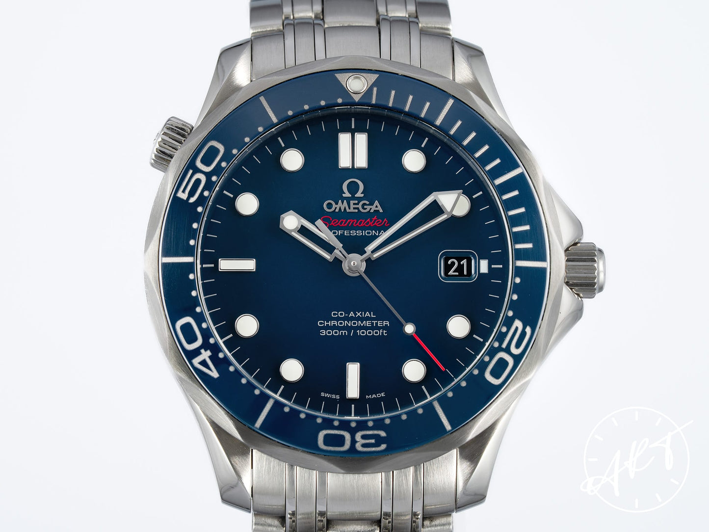 Omega Seamaster 300 Blue Dial Stainless Steel Automatic Diver Watch w/ Box