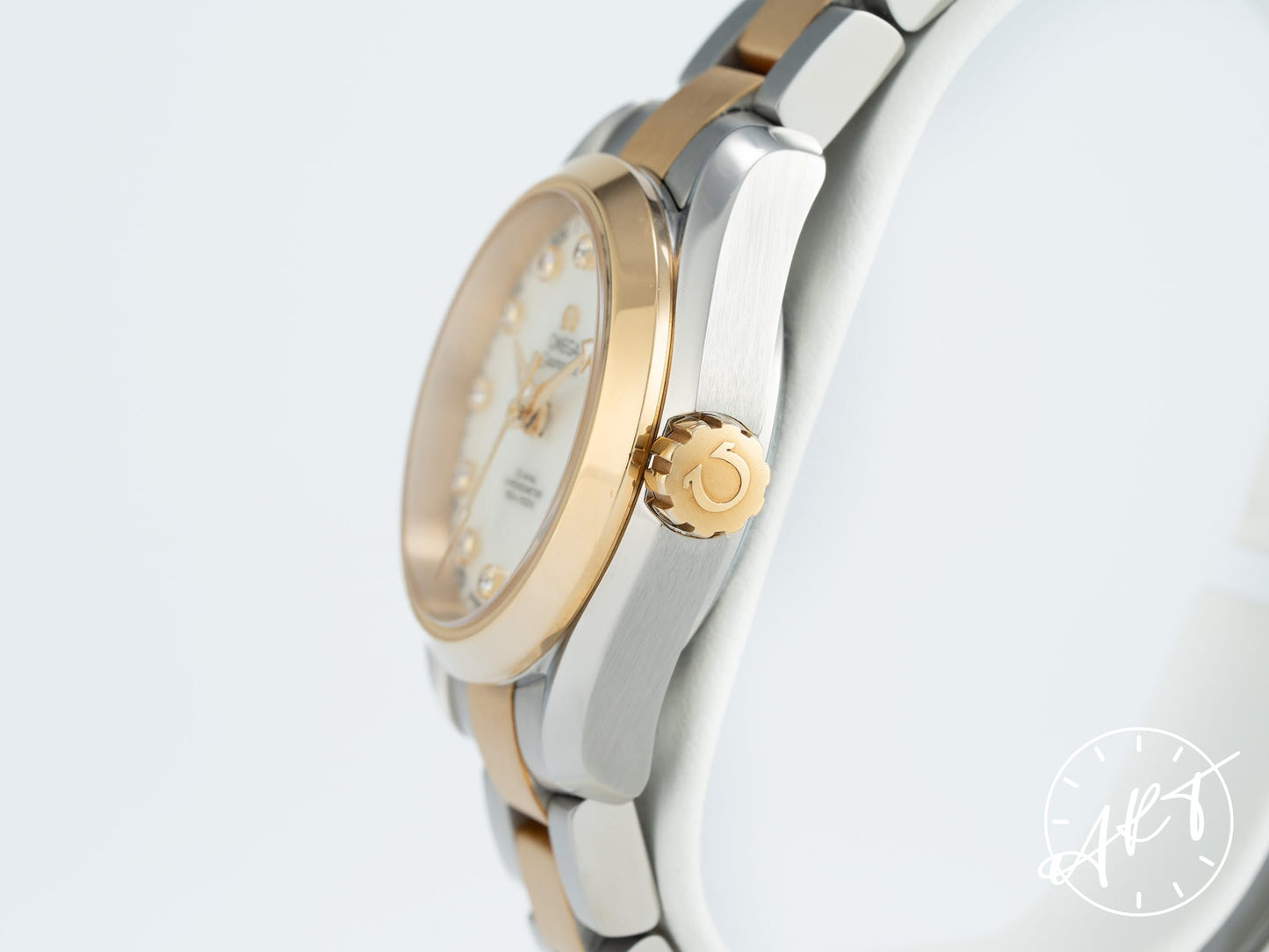Omega Seamaster Aqua Terra 150M MOP Dial 18K Gold & SS Ladies Diver Watch BP