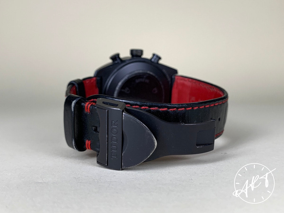 Tudor Fastrider Black Shield Red Chrono Black Dial Ceramic Watch 42000CR BP