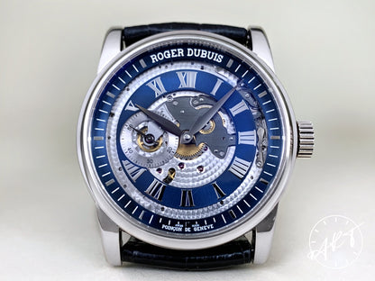 Roger Dubuis Hommage Blue Dial 18K WG Auto 88 Pcs Ltd Ed Watch DBHO0584 w/ B&P