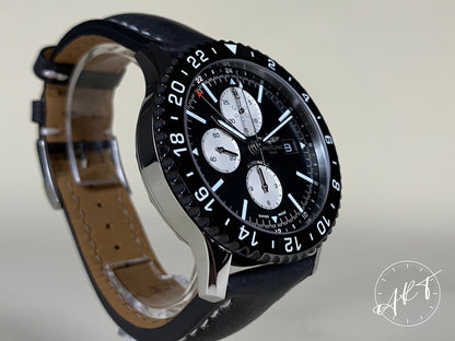 NEW Breitling Chronoliner Black Dial SS Auto Pilot Watch Y24310 w/ B&P