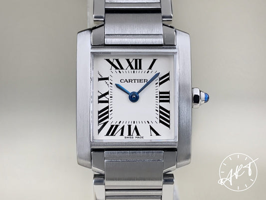 Cartier Tank Francaise White Dial Stainless Steel Quartz Ladies' Watch 2384