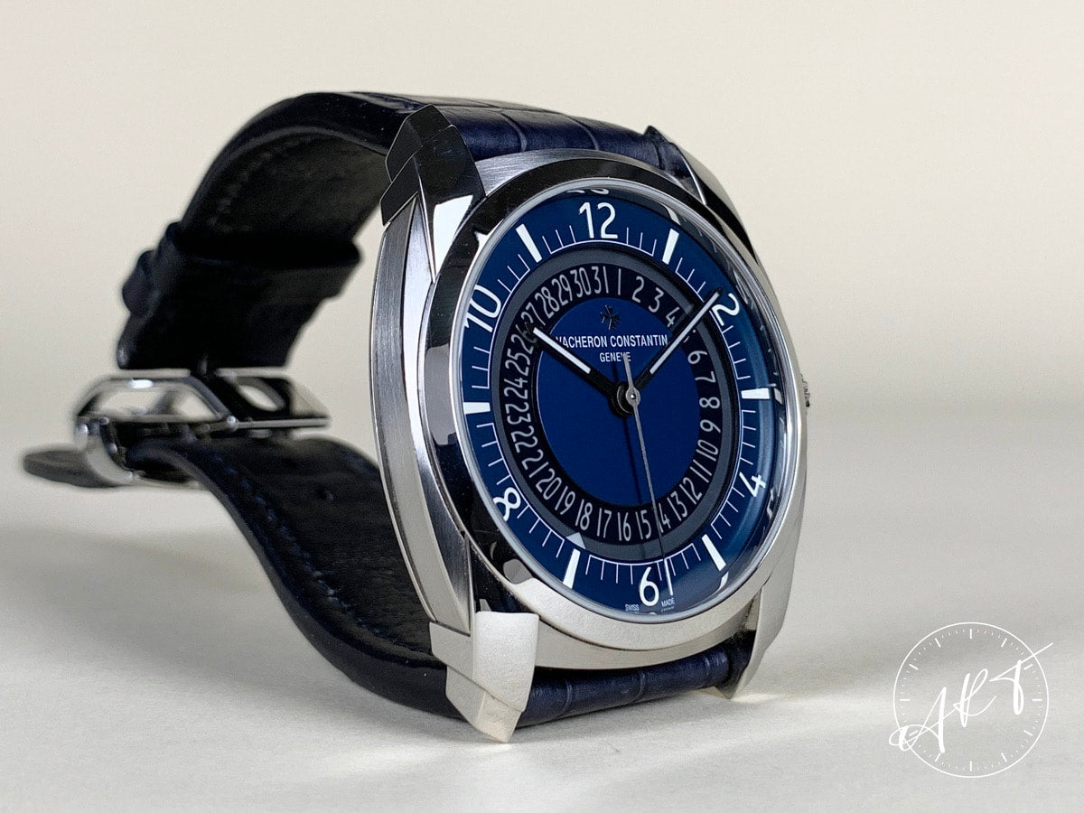 Vacheron Constantin Quai De L'lle Date Blue Dial SS Auto Watch 4500S w/ B&P
