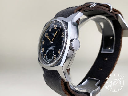 Vintage 1930s Longines Black Dial SS CZECHOSLOVAK AIR FORCE Military Watch