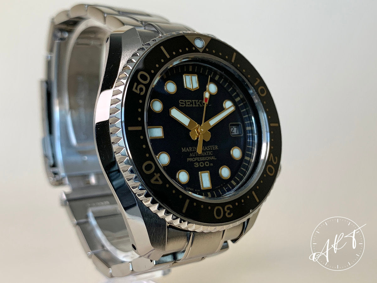 Seiko Marinemaster 300M Black Dial 50th Anniv Ltd Diver Watch SBDX012 w/ Paper