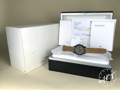 IWC Pilot Flyback Chrono Gray Dial Ceramic Auto Miramar Watch IW388002 w/ B&P