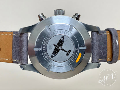 IWC Pilot's Spitfire Chronograph Slate Gray Dial SS Auto Watch IW387802 w/ B&P
