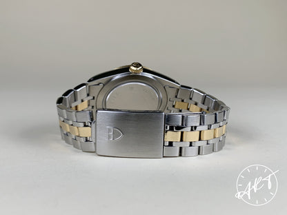 Tudor Prince Day-Date Champagne Diamond Dial 18K Gold & SS Watch 76213