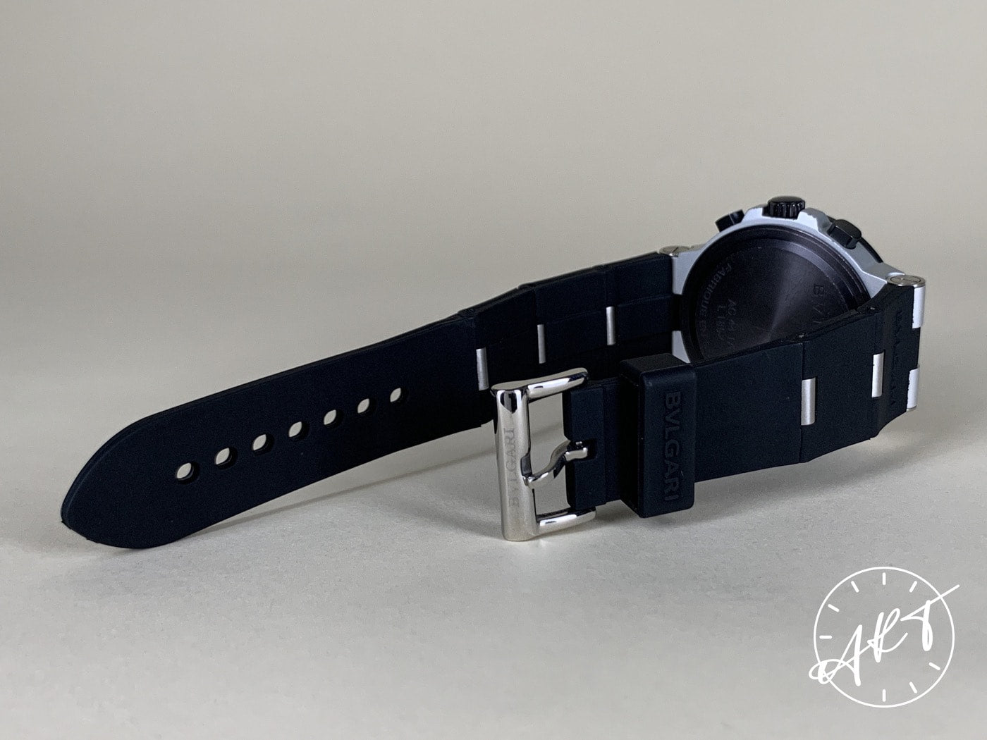 Bvlgari Diagono Chrono Black & Silver Dial Aluminum Watch AC 44 TA