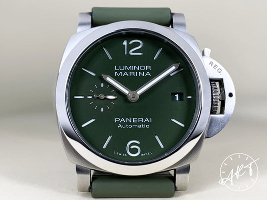 Panerai PAM 1304 Luminor Marina Green Dial Quaranta Verde Militare Watch PAM01304 BP
