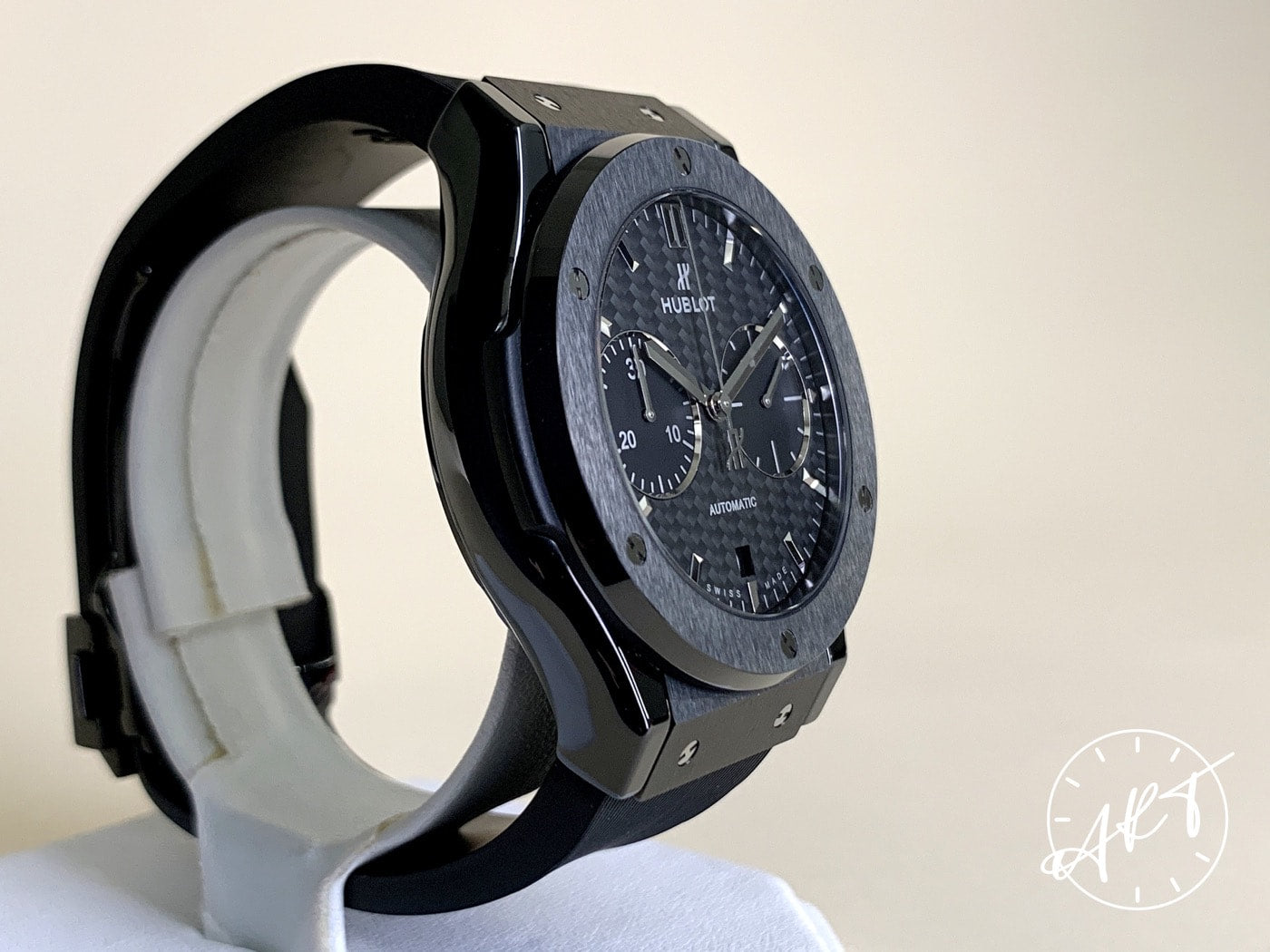 Hublot Classic Fusion Chrono Carbon Fiber Dial “Black Magic” Ceramic Watch BP