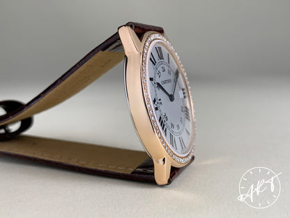 Cartier Ronde Solo de Cartier Diamond Bezel White Dial 18K RG Quartz Watch