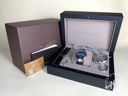 Parmigiani Fleurier Transforma Blue Dial 18K RG Auto CBF Ltd Ed Watch w/ B&P