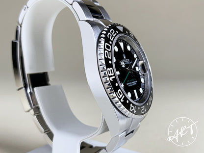 Rolex GMT-Master II Black STICK Dial Stainless Steel Auto Watch 116710LN w/ B&P