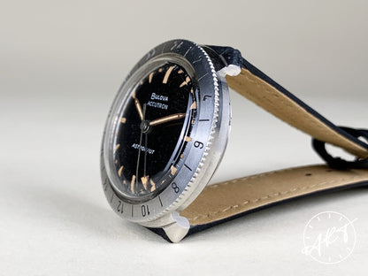 1967 Accutron Astronaut 214 Black Dial GORGEOUS PATINA SS Tuning Fork Watch