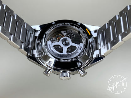 Tag Heuer Carrera Chronograph Black Dial SS Auto Watch CAR2014 w/ Box