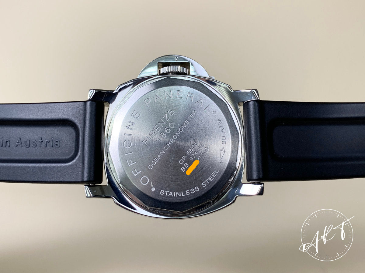 1998 Panerai PAM 23 Luminor GMT Black Dial SS Auto Diver Watch PAM00023 w/ B&P
