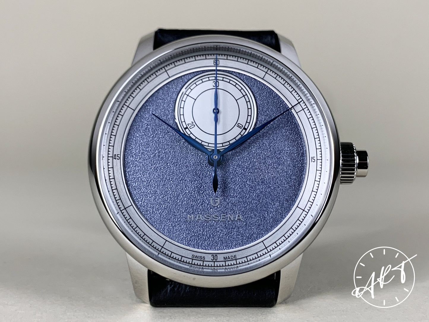 NEW Louis Erard x Massena LAB Blue Dial Le Chronographe Monopoussoir Ltd Watch w/ BP