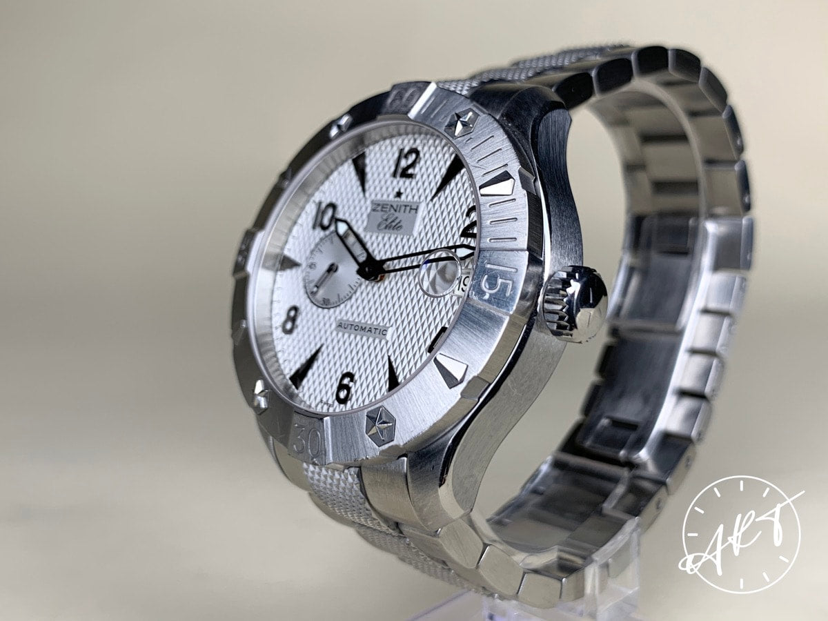 Zenith Defy Classic Elite HMS Silver Dial Stainless Steel Auto Watch in FULL SET