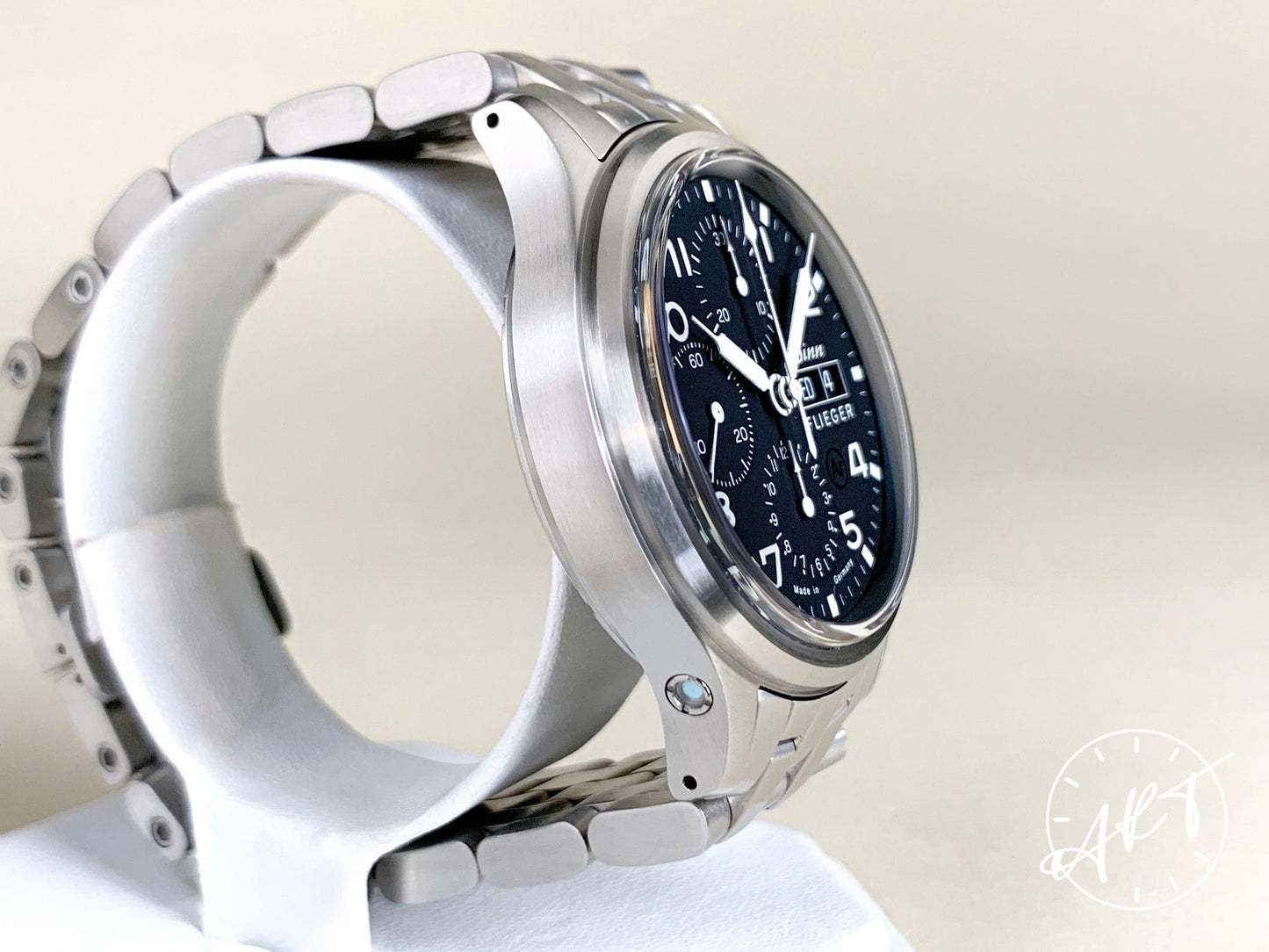Sinn Chronographs Day-Date Black Dial SS Sa Pilot Watch 358.060 BP