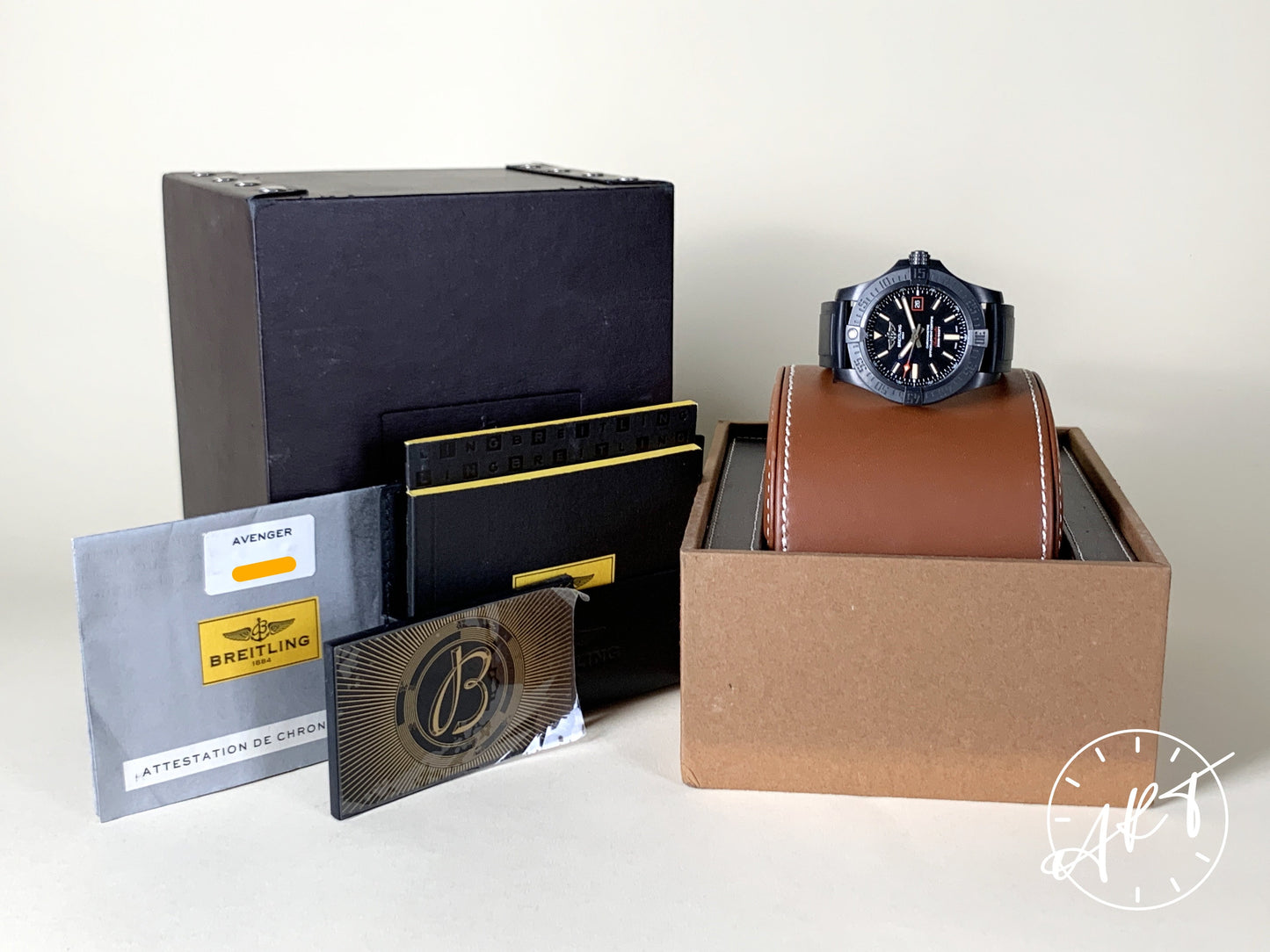 Breitling Avenger “Blackbird” Black DLC Titanium Auto Diver Watch V17311 BP