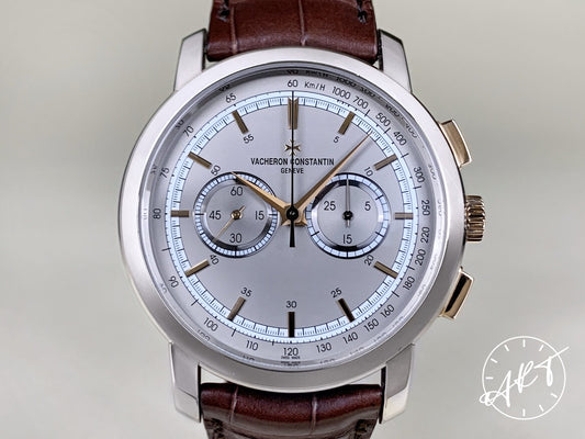 Vacheron Constantin Patrimony Traditionnelle Chrono Ivory Dial 18K WG & RG Watch BP