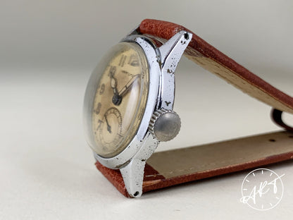 Vintage WWII Hamilton US Military Cream Dial SS Manual Watch WORKING ORDER
