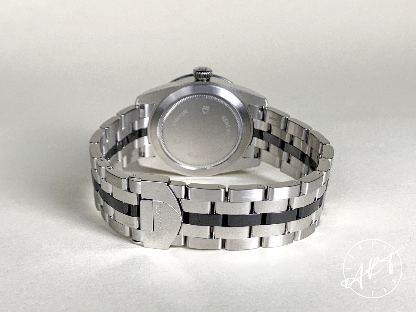 Tudor Glamour Day-Date Black Dial Stainless Steel Auto Watch 56010N in FULL SET