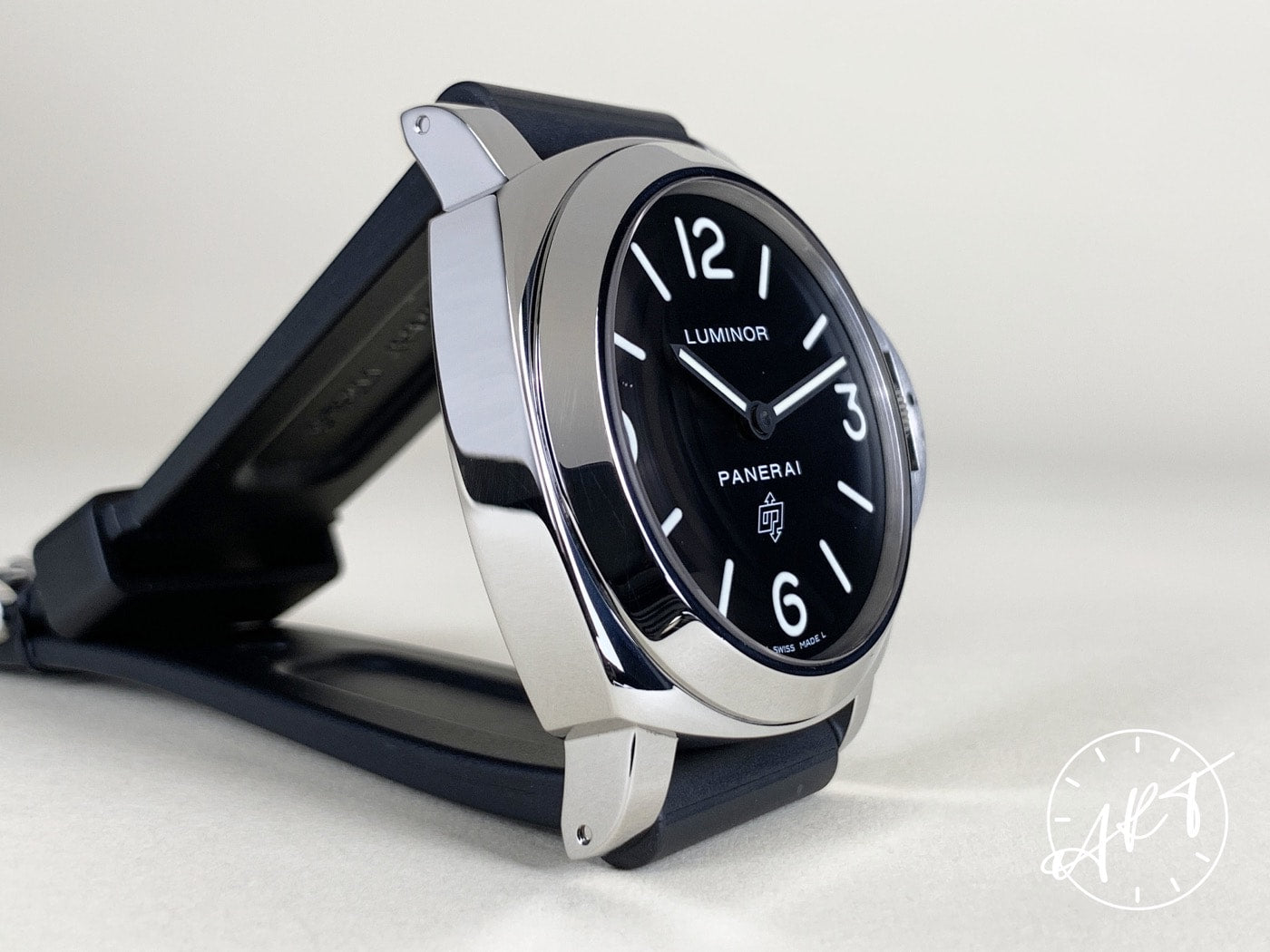 Panerai PAM 000 Luminor Base Logo Cal OP I Black Dial SS Watch PAM00000 BP