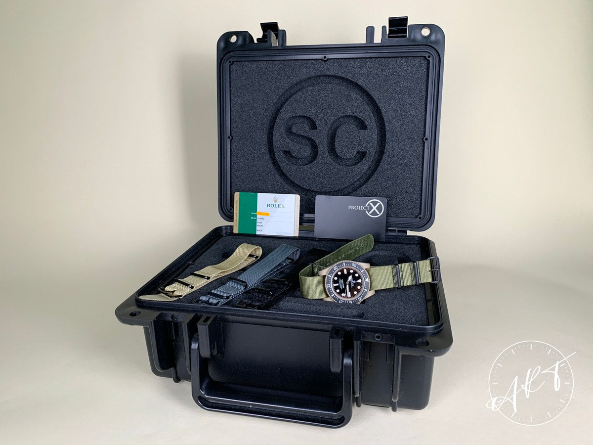 Rolex Submariner Black Dial PVD SS Project X 55 Pcs Ltd Diver Watch 114060 BP