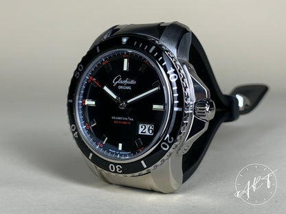 Glashütte Original Sport Evolution Panorama Date Black Dial SS Diver Watch BP