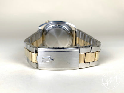 Vintage 1974 Accutron Day-Date Silver Dial Gold Plated SS Tuning Fork Watch