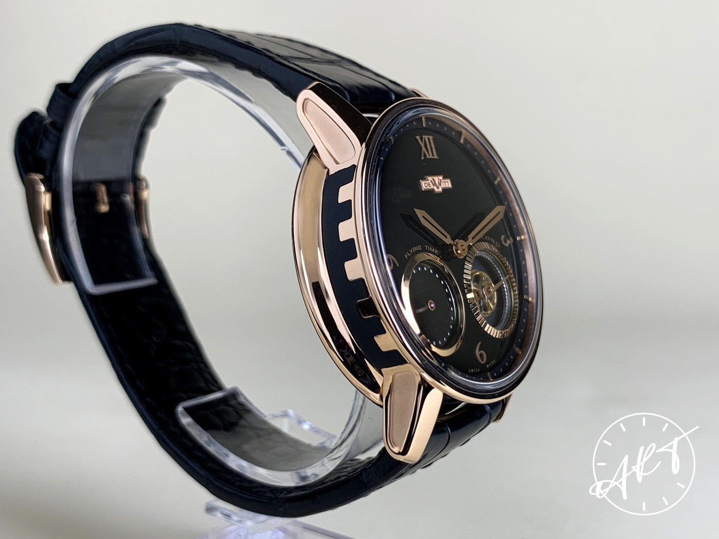 DeWitt Academia Out Of Time Dead-Beat Seconds Black Dial 18K RG Watch BP