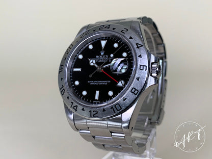 Rolex Explorer II Black Swiss Only Dial SS Auto Field Watch 16570 w/ B&P