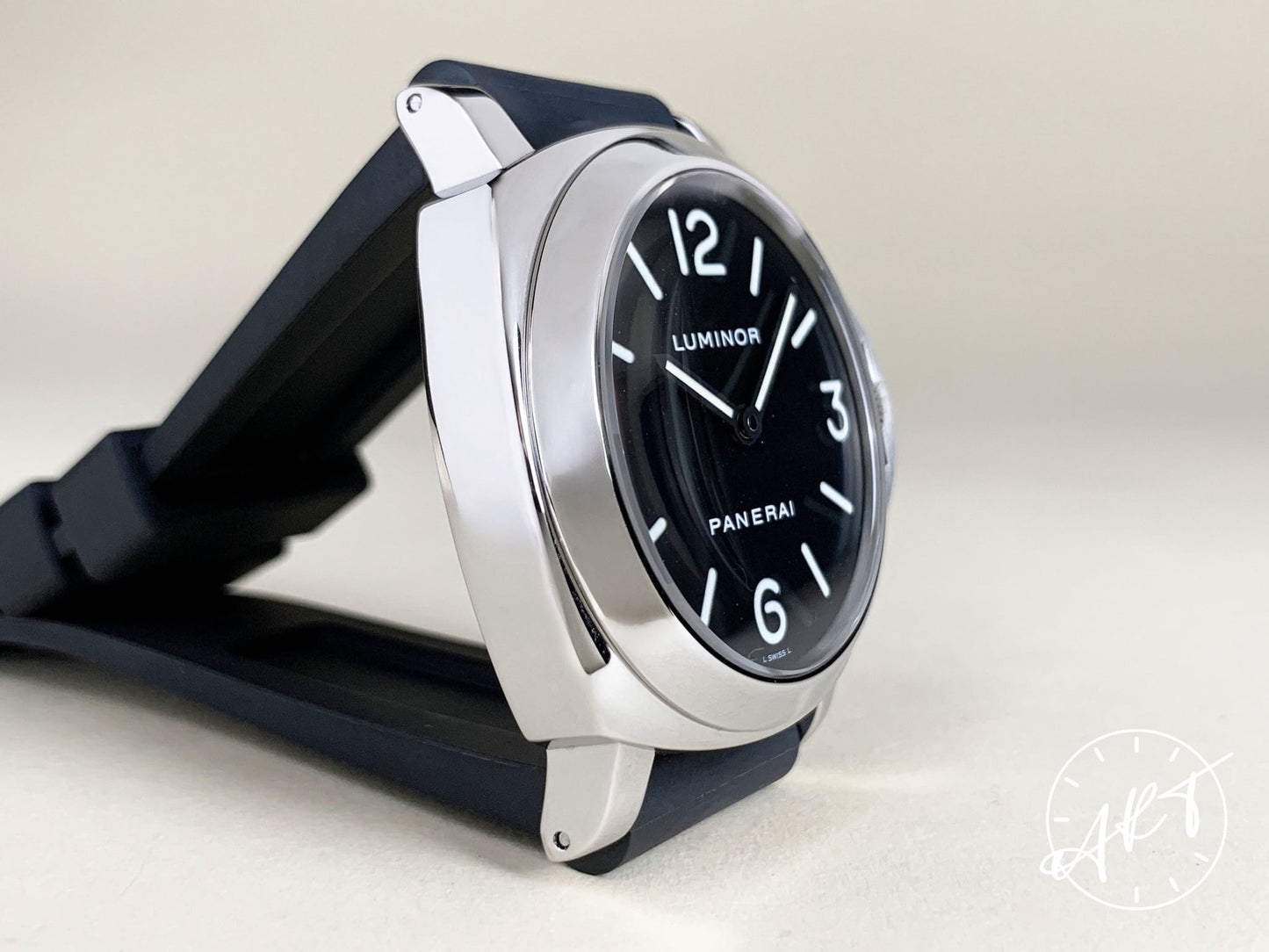 Panerai PAM 112 Luminor Base G Serial Black Dial SS Diver Watch PAM00112 w/ Box