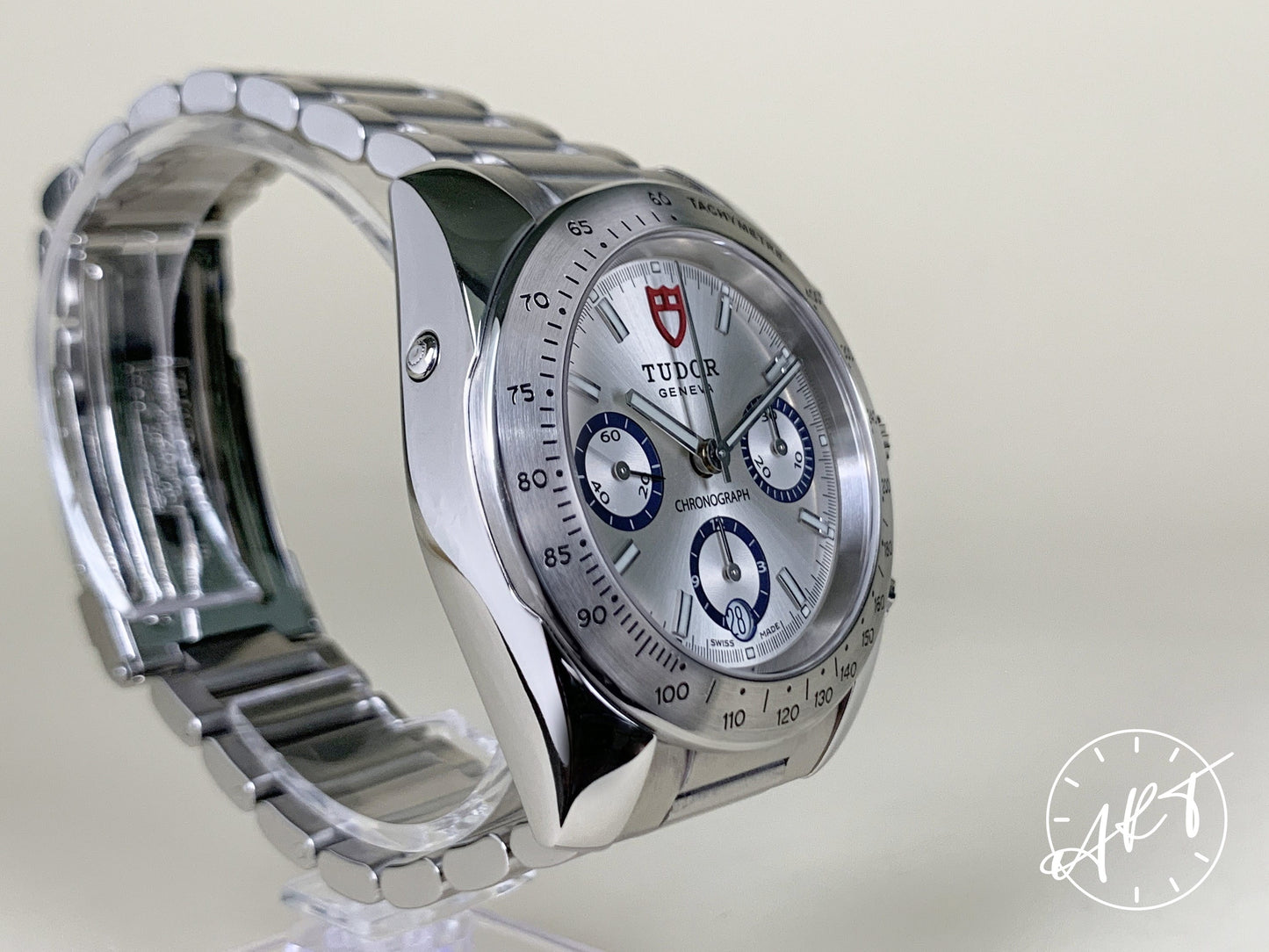 Tudor Sport Chronograph Silver Dial Stainless Steel Auto Watch 20300 in FULL SET