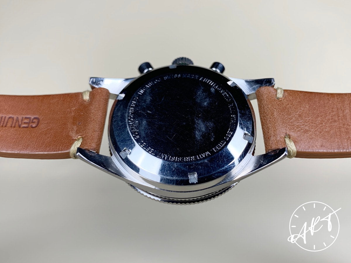 Vintage Le Jour Val 7733 Chrono Brown TROPICAL DIAL SS Manual Pilot Watch w/ B&P