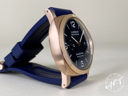 Panerai PAM 1112 Luminor 1950 Blue Dial Goldtech Sole Blu Watch PAM01112 BP