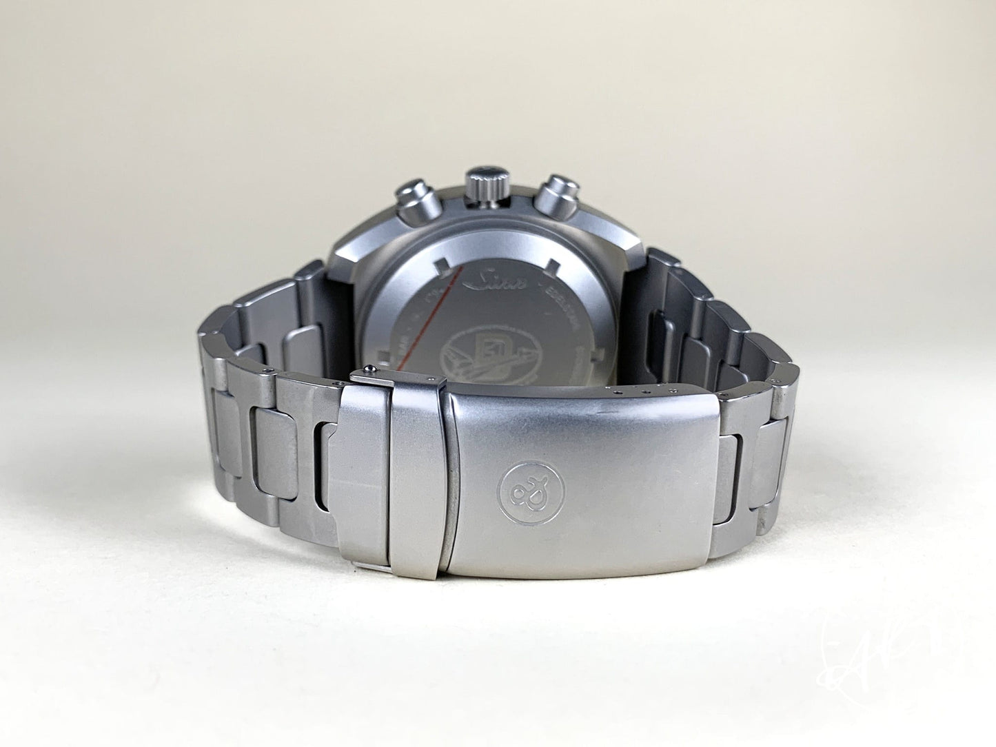 Vintage Bell & Ross By Sinn Space Chrono Lemania 5100 Black Dial SS Pilot Watch
