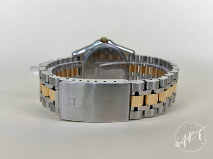 1991 Tudor Monarch White Dial Two-Tone Gold & SS Quartz Watch 15733 w/ Paper