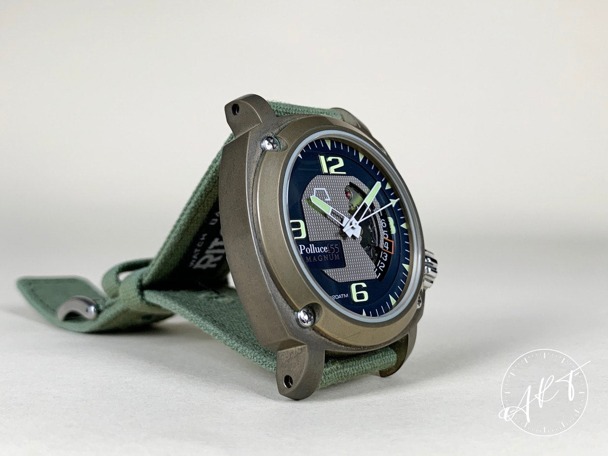 2012 Anonimo Polluce 455 Magnum Blue & Gray Dial Bronze Auto Ltd Diver Watch BP