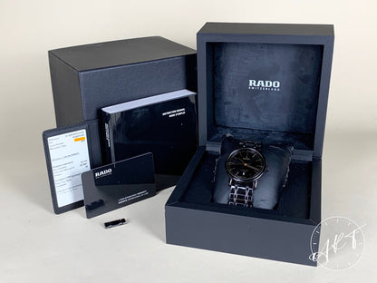NEW Rado DiaMaster Black Dial Ceramic Automatic Watch 629.0073.3 in FULL SET