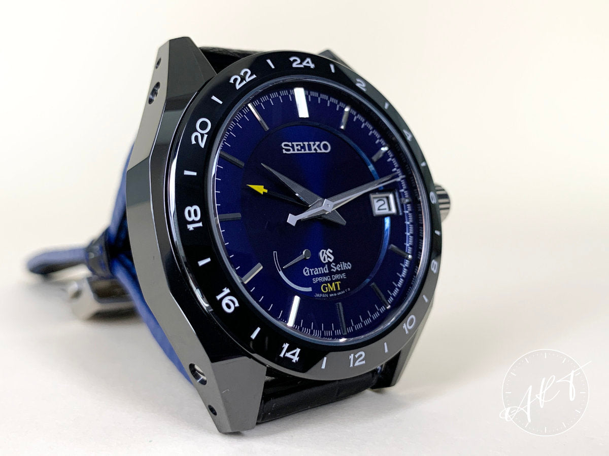 Grand Seiko Sport GMT Blue Dial Ceramic & Titanium Spring Drive Ltd Watch SBGE039 BP